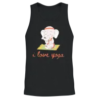 I Love Yoga Unisex Tank Top - Black – 2