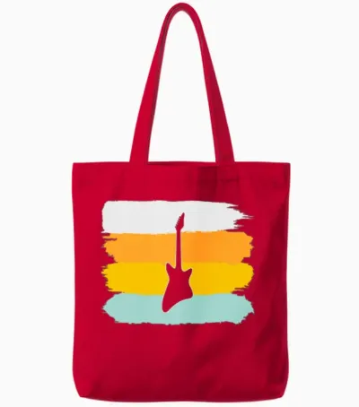 Eguitar Retro Tote Bags - Red