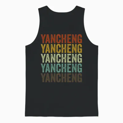 Yancheng China Retro Vintage Unisex Tank Top - Black