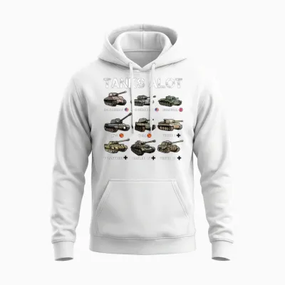 Tanks Alot Funny Tank Joke Ww2 Tanks World War 2 Unisex Hoodie - White