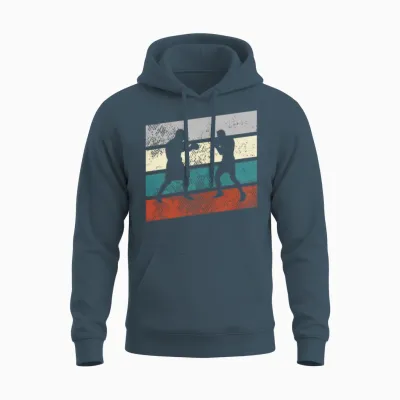 Boxer Retro Unisex Hoodie - Dark Heather