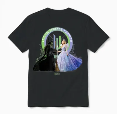 Wicked: for Good Glinda and Elphaba Friends Forever Changed Unisex T-Shirt - Black