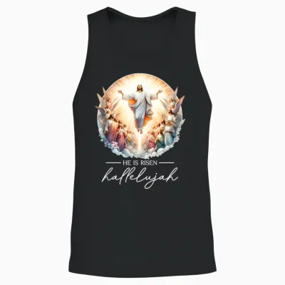 2025 Pâques Jésus-Christ Ressuscité Belle Résurrection Unisex Tank Top - Black
