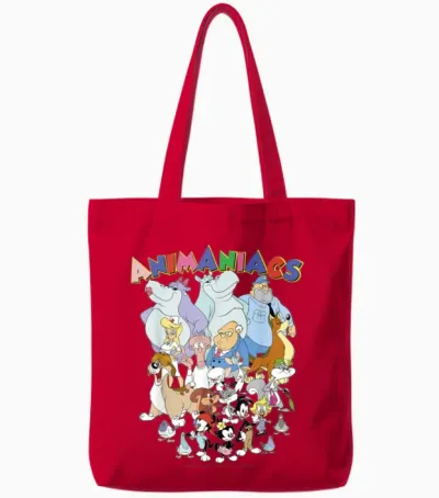 Animaniacs Group Shot Logo Christmas Present Birth Tote Bags - Red