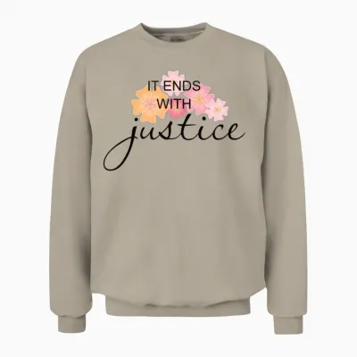 It Ends with Justice Team Baldoni Unisex Sweatshirt - Sand