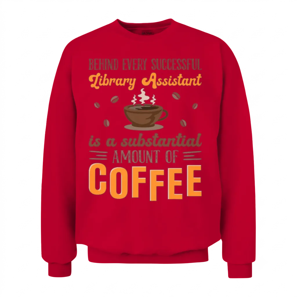 Funny Library Assistant Unisex Sweatshirt - Red