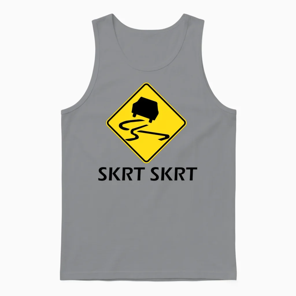Skrt Skrt Classic Australian Road Unisex Tank Top in Sport Grey