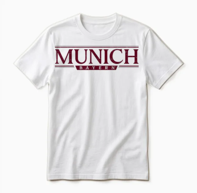 Munich Germany - Munich Bayern Deutschland Label Cv26 Unisex T-Shirt in White