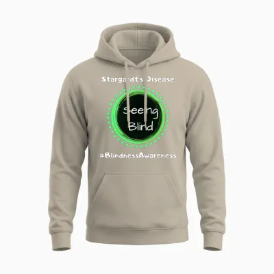 Stargardt S Disease (seeing Blind) Awareness Unisex Hoodie - Sand
