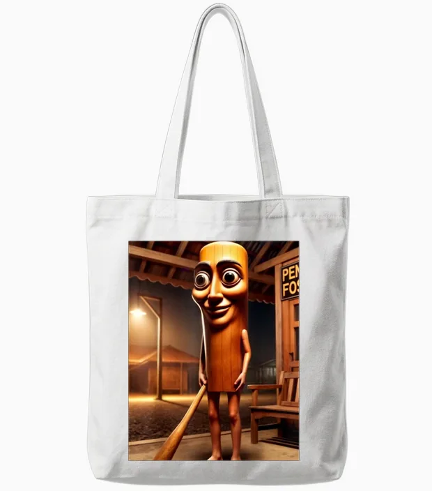 Tung Tung Sahur Tote Bags in White