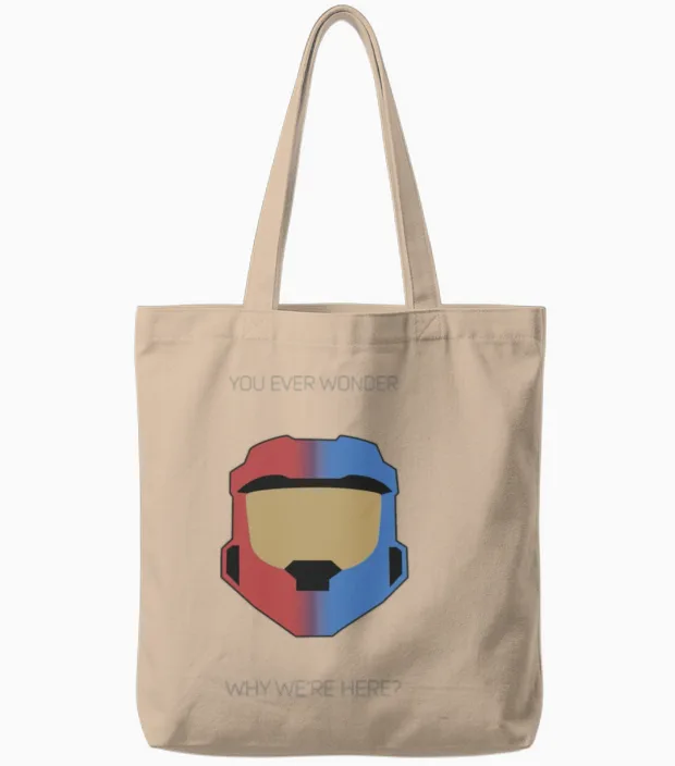 Red vs Blue Tote Bags in Natural