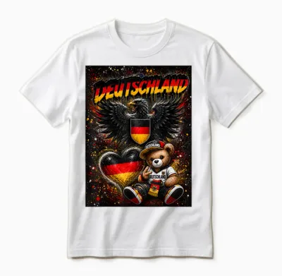 Deutschland T-Shirt Trikot Deutsche Flagge Germany Unisex T-Shirt - White