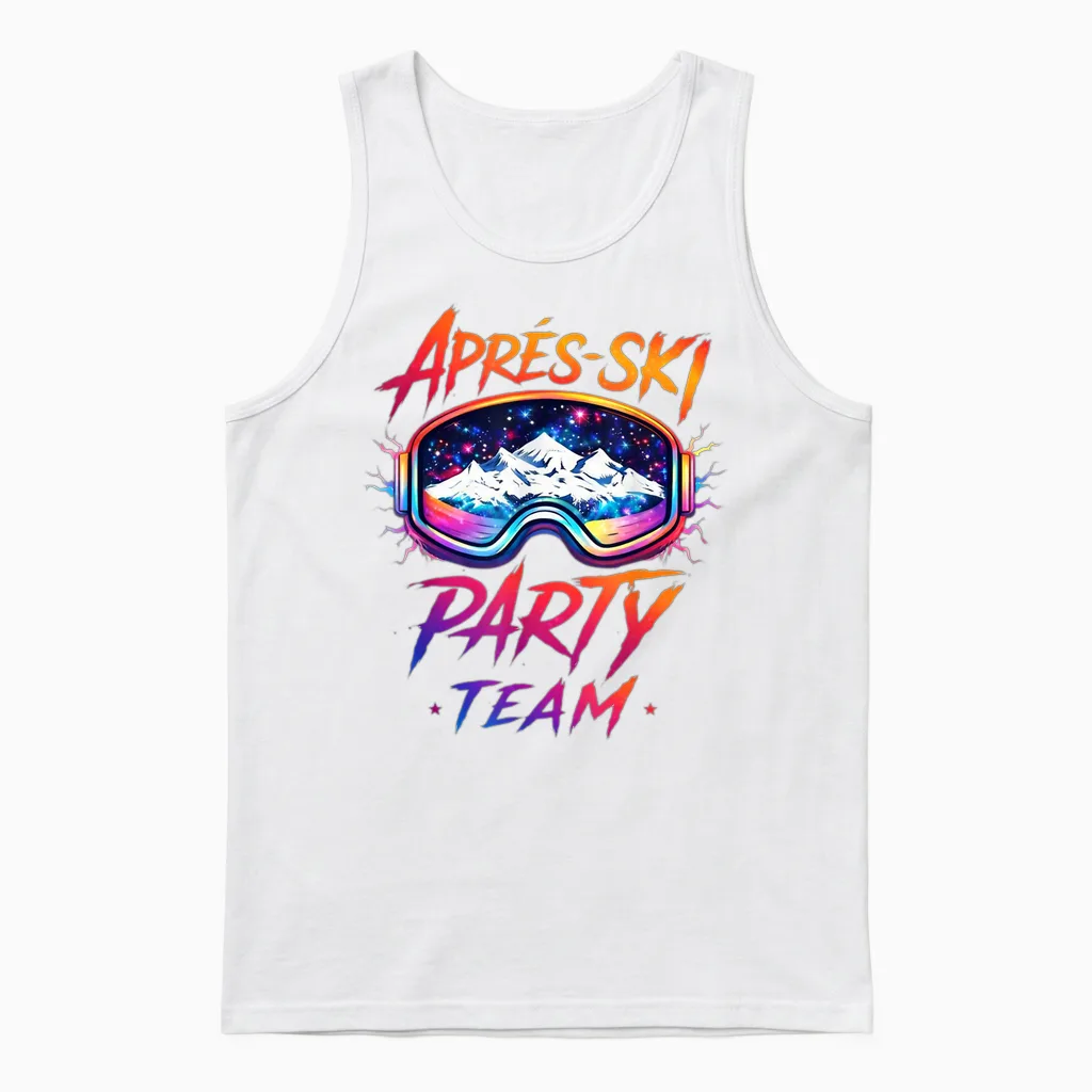 Team After Ski β Ski Winter Party Mountain Gift Unisex Tank Top in White