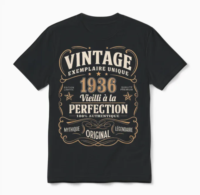 89 Years Man 1936 Birthday T Shirt 89 Years Man 1936 T-Shirt, Black, S Unisex T-Shirt in Black
