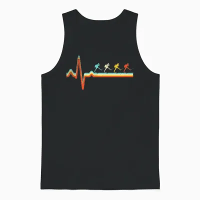 Diving Retro Heartbeat Unisex Tank Top - Black