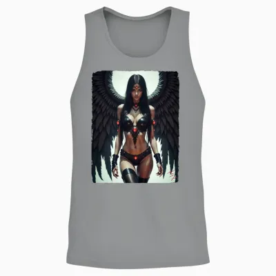 Sexy Angel Girl Over T-Shirt – Fallen Angel Bikini Pinup Girl Unisex Tank Top - Sport Grey