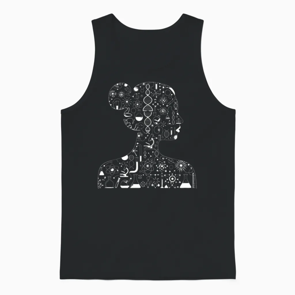 Women in Science Scientific Teacher Appreciation Chemistry Unisex Tank Top in Black