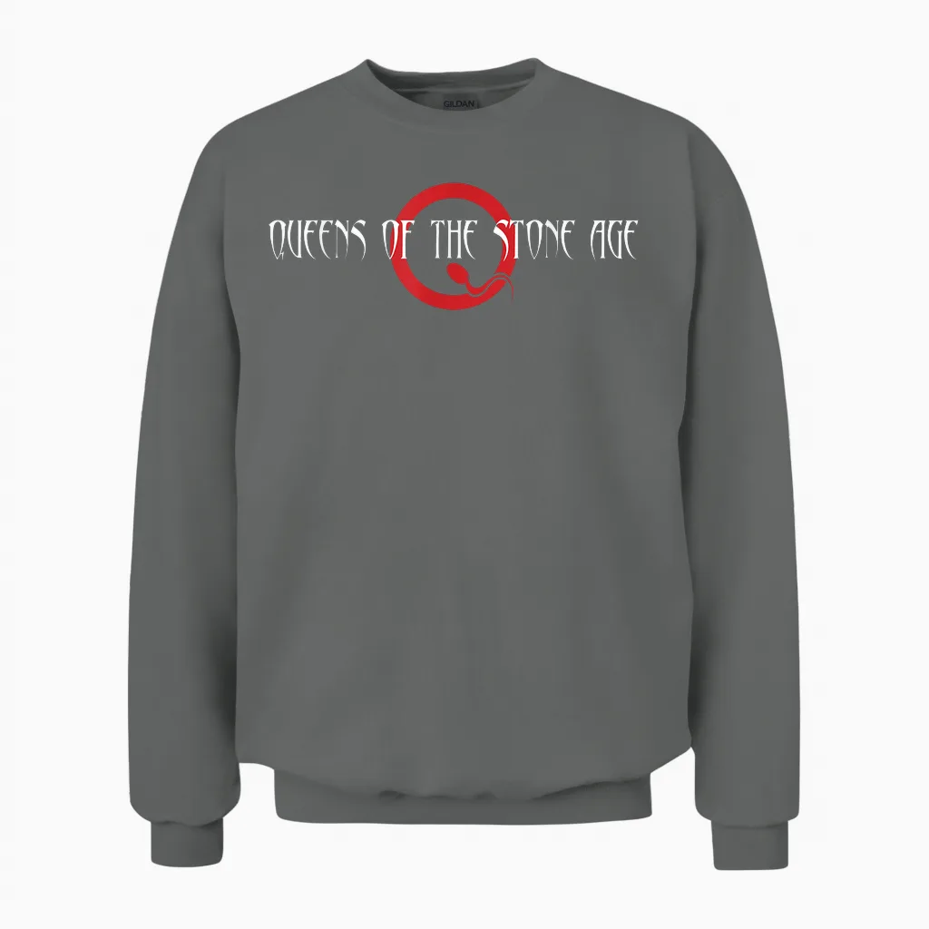 Official Stone Age Queens Q T-Shirt, Black, S Unisex Sweatshirt in Graphite Heather