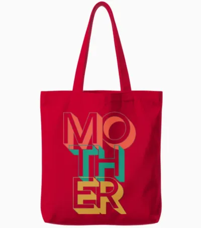 Retro Mother Tote Bags - Red