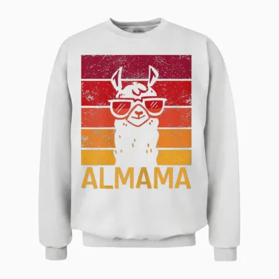 Retro Almama Muttertag Beste Mama Alpaka Unisex Sweatshirt - White
