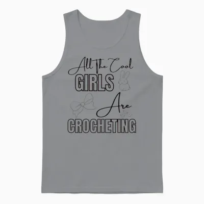 Funny Crocheting Girls Crocheter Mom Yarn Daughter Unisex Tank Top - Sport Grey