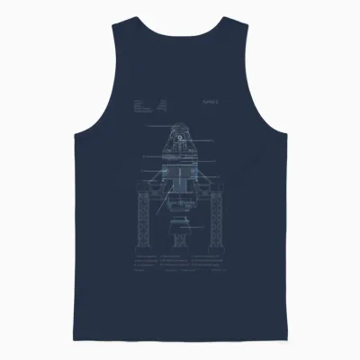 Raptor Engine Starship - Diagram Engine Starship Unisex Tank Top - Navy