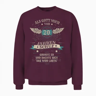 20. Geburtstag Mann Frau 20 Jahre 2006 Deko Lustig Geschenk Unisex Sweatshirt - Maroon