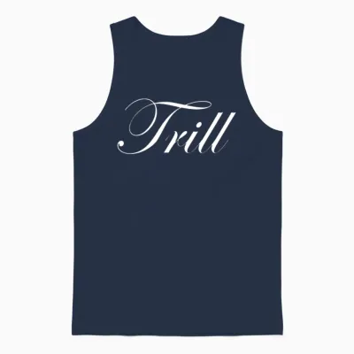 Trill Script Pimp C Bun B Ugk Lean Houston Texas H Unisex Tank Top - Navy