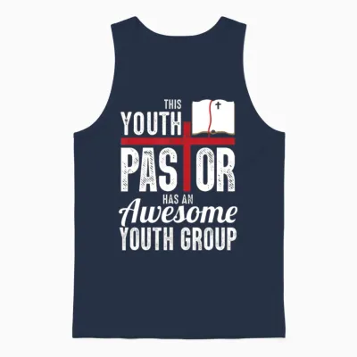 Cool Youth Pastor Art Women Unisex Tank Top - Navy