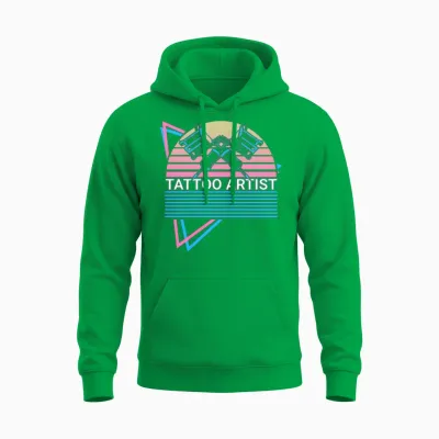 Tattoo Artist Retro Unisex Hoodie - Irish Green