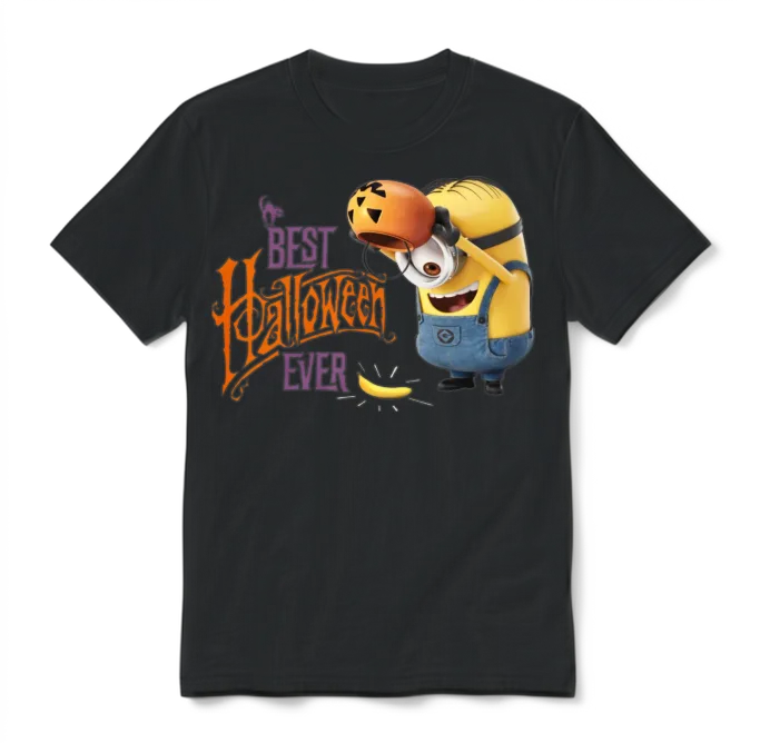 Minions Dave Best Halloween Ever Unisex T-Shirt - Black