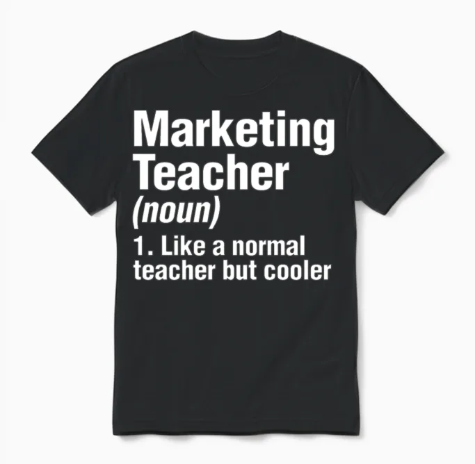 Marketing Teacher Definition College Business Prof Unisex T-Shirt in Black