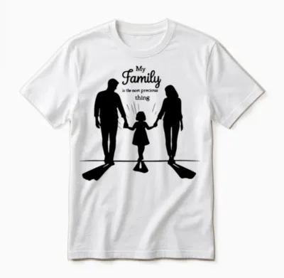 Funny Family Quote My Family Is the Most Precious Unisex T-Shirt - White