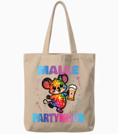 Malle Party Gruppenshirt Mallorca Outfit Damen Herren Party Tote Bags - Natural