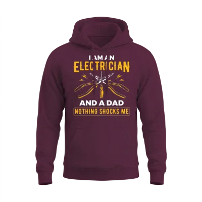 Electrician Funny Funny Electrician Unisex Hoodie - Maroon