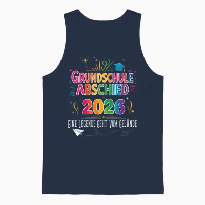 Abschluss Grundschule Geschafft 2026 Abschied Unisex Tank Top - Navy