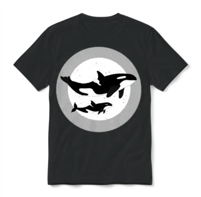 Orcas Unisex T-Shirt - Black