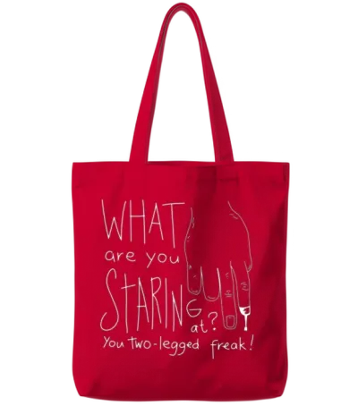 Funny Amputee Tote Bags - Red