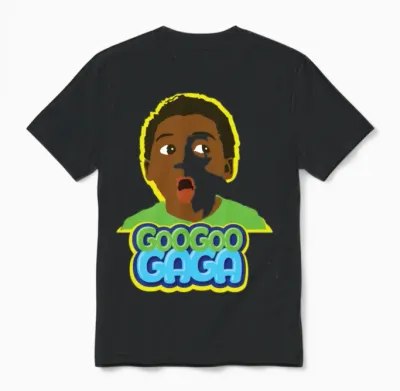 Goo Goo Gaga Face Unisex T-Shirt - Black
