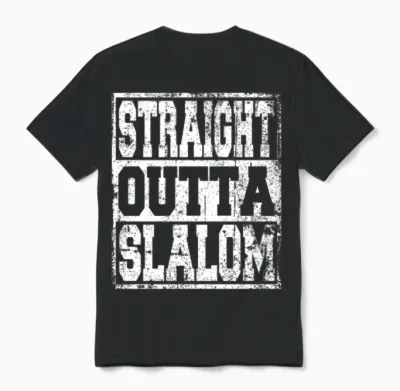 Slalom Saying Funny Unisex T-Shirt - Black