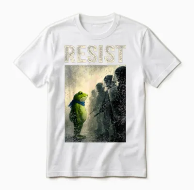 Resist Frog Portland Frog Protest Unisex T-Shirt - White