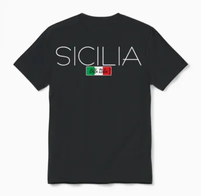 Sicilia Italia Sicilia Italia Italy Holiday Island Party T-Shirt, Black, S Unisex T-Shirt - Black