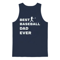 Best Baseball Dad Ever — & Softball Gift Unisex Tank Top - Navy – 1