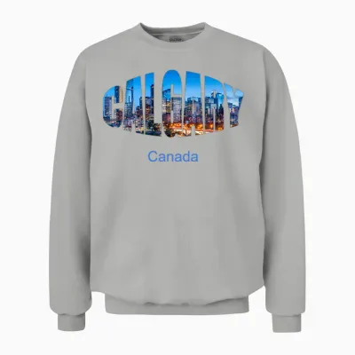 Voyage à Calgary Canada T-Shirt Haut De Gamme Unisex Sweatshirt - Ash
