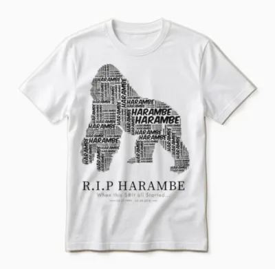 R.i.p Harambe Unisex T-Shirt - White