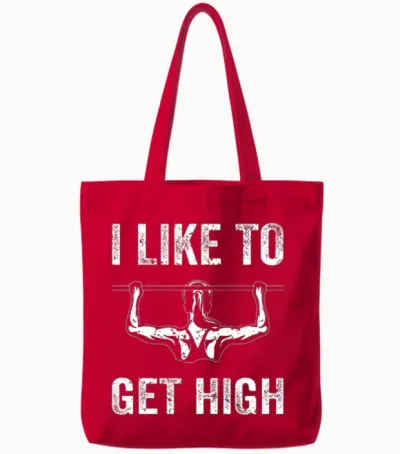 Funny Fitness Gym Workout Women Tote Bags - Red
