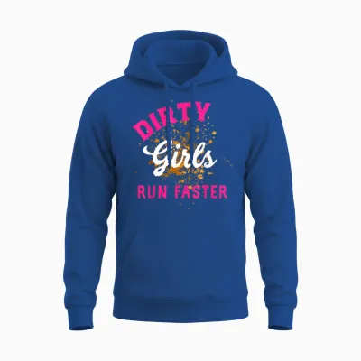 Mud Run Damen Dirty Girls Run Faster Gone Muddy Matching Unisex Hoodie - Royal