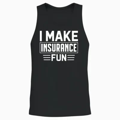 Funny Insurance Agent Broker Unisex Tank Top - Black