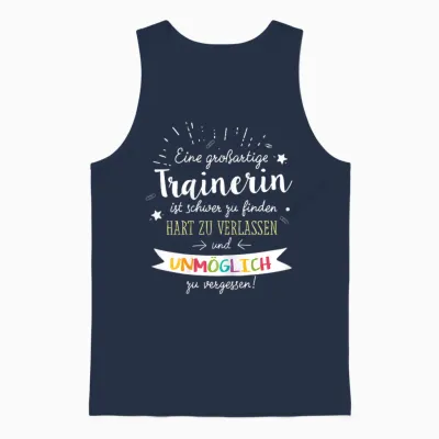 Tolle Geschenkidee Für Trainerin Spruch Damen Sport T-Shirt Schwarz Xs Unisex Tank Top - Navy