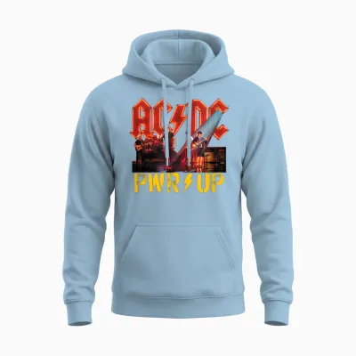 Ac/dc Rock Music Band Pwrup Stage Lights Unisex Hoodie - Light Blue